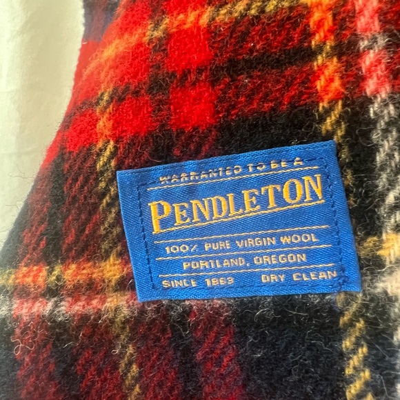 Pendalton wool stadium blanket red blue white 100% wool - Picture 3 of 4
